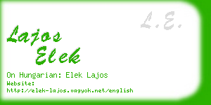 lajos elek business card